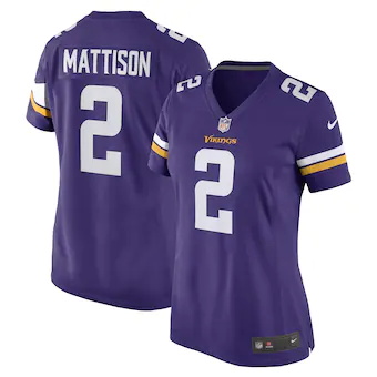 womens nike alexander mattison purple minnesota vikings gam